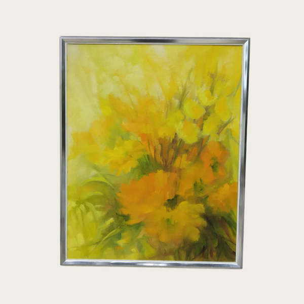 Signed Abstract Oil Painting By Koren Peters