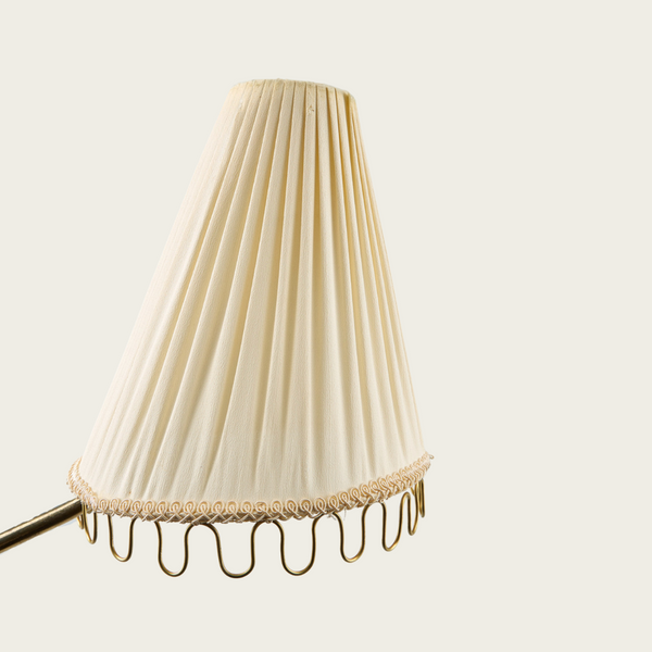 1940s Brass and Fabric Wall Sconce by Lisa Johansson-Pape, Model 3053
