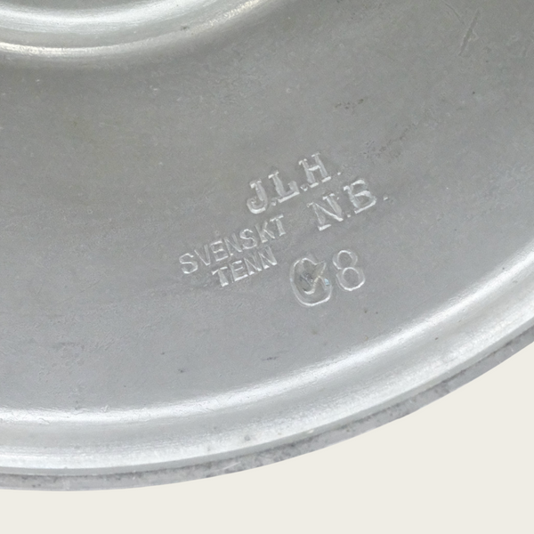 1933 Pair of Pewter Candleholders by J.L Hultman for Svenskt Tenn