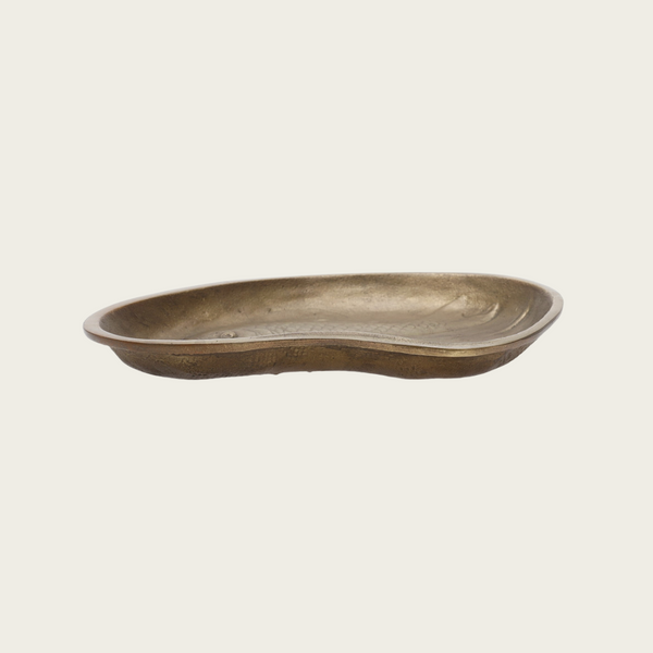 1960s Japanese Patinated Bronze Puddle Dish by Tsuda Eiju