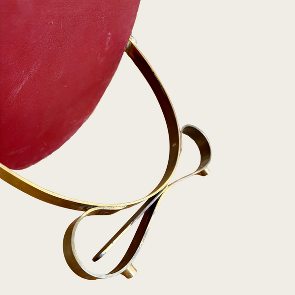 Italian Brass Table Mirror in the Manner of Gio Ponti