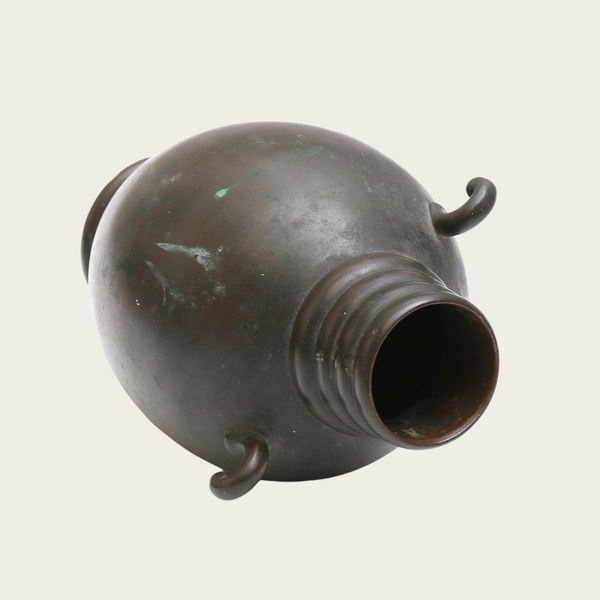 1930s Swedish Patinated Bronze Vase by GAB Brons, No 160