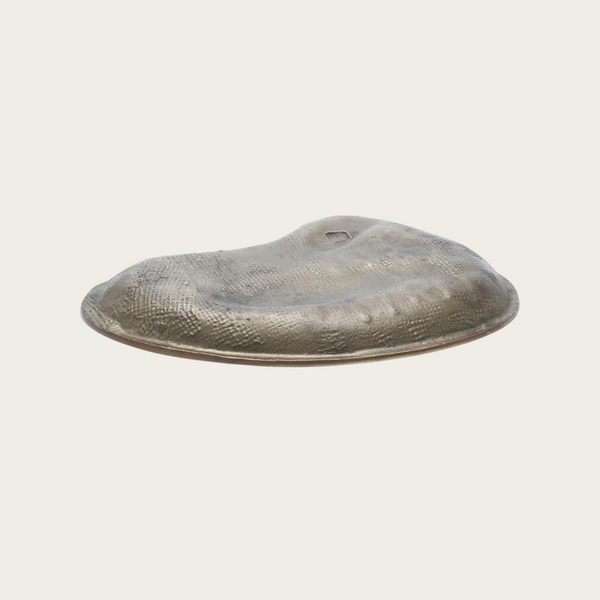 1960s Japanese Patinated Bronze Puddle Dish by Tsuda Eiju