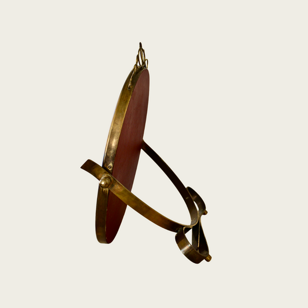 Italian Brass Table Mirror in the Manner of Gio Ponti