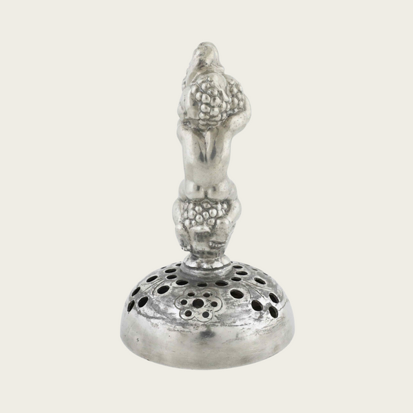 Art Deco Pewter Sculpture and Stem Vase / Flower Frog by Just Andersen, Model 841