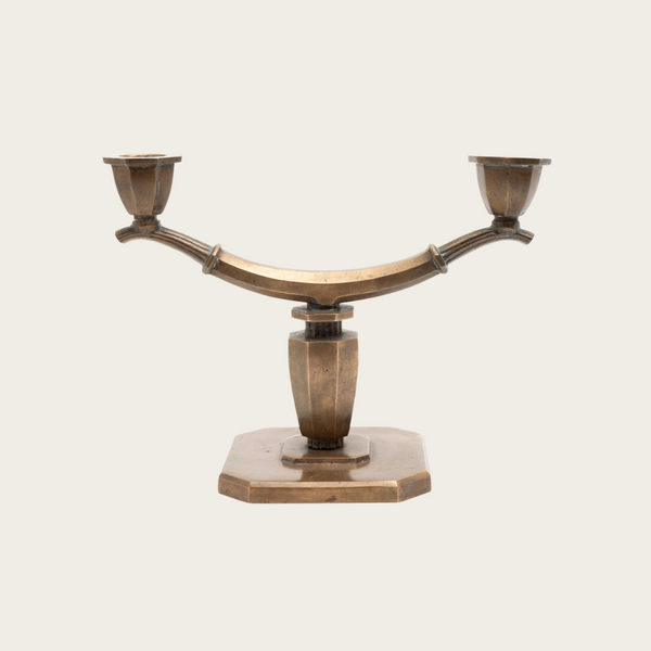 1930s Swedish Grace Bronze Candelabra by Sune Bäckström