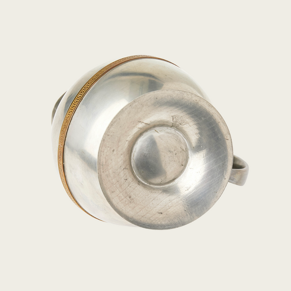 1930s Art Deco Swedish Polished Pewter Handled Vase/Jug by JL Hultman for Svenskt Tenn