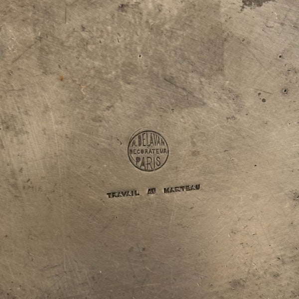 1940s Hammered Aluminum Vase by Rene Delavan