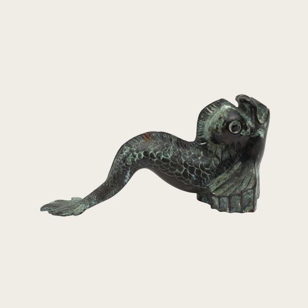 1950s Patinated Bronze Sculpture of a Fish in the Style of Carl Milles