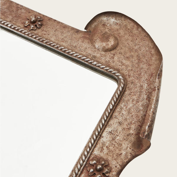 20th Century Sheet Hammered Metal Mirror