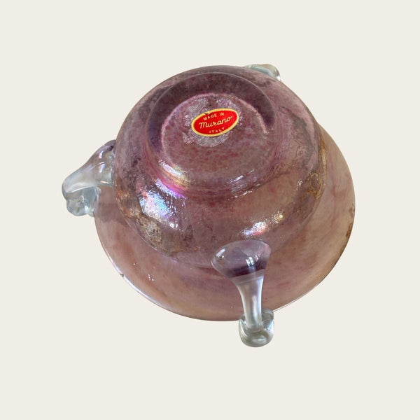 1960s Murano Seguso Handblown Glass Bowl