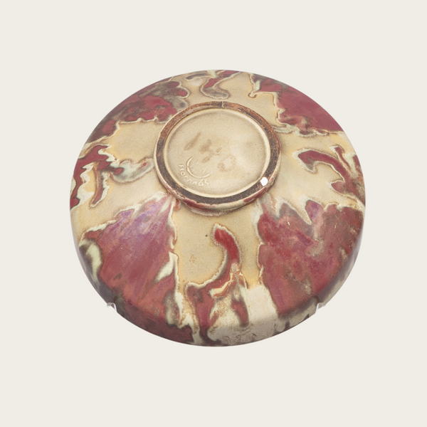 1940s Swedish Andersson & Johansson Earthenware Footed Bowl With Flared Rim