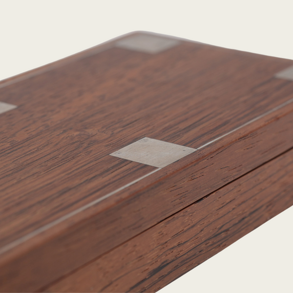 Hans Hansen Rosewood Box with Sterling Silver Inlay