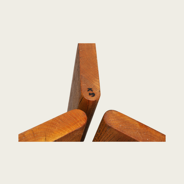 Pair of 1950s Danish Solid Oak and Sheepskin Stools