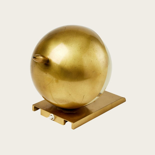 1930s German Brass & Milk Glass Table or Wall Lamp
