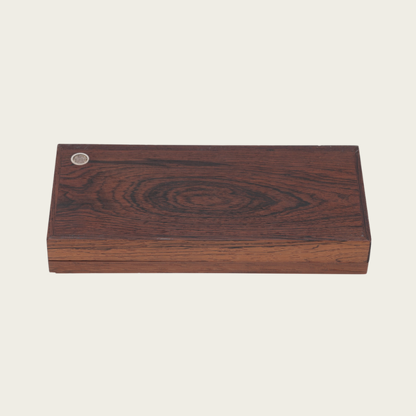 Hans Hansen Rosewood Box with Sterling Silver Inlay