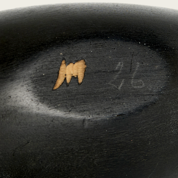 Black Ebonized Wood Sculptural Bowl by Johnny Mattson