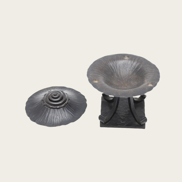 1970s French Art Deco Iron Bronze Incense Burner