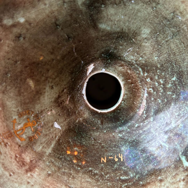 Pair of Swedish Grace Gilded and Glazed Earthenware Candlesticks by Josef Ekberg for Gustavsberg