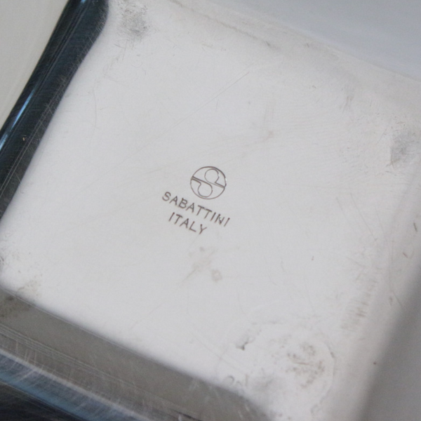 1970s Italian Silver Lino Sabatini Folded Origami Centerpiece Bowl