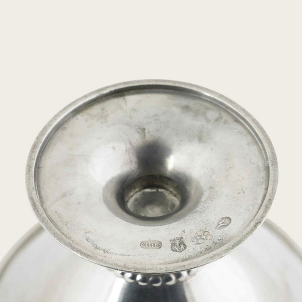 1920s Swedish Edvin Ollers Pewter Footed Bowl