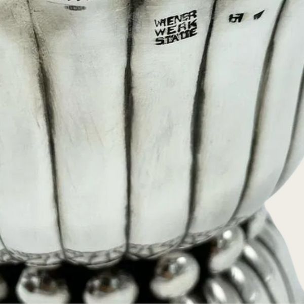 1920s Josef Hoffmann for Weiner Wersktatte Silver Footed Bowl