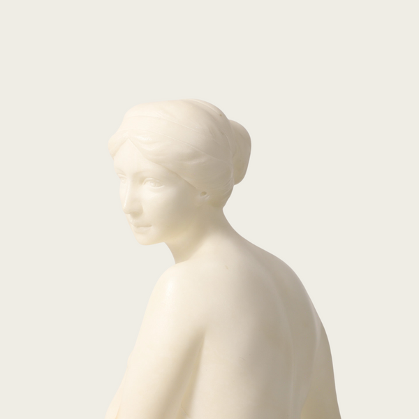 Alabaster Sculpture of a Woman by Rudolph Kaesbach (1873 - 1955)