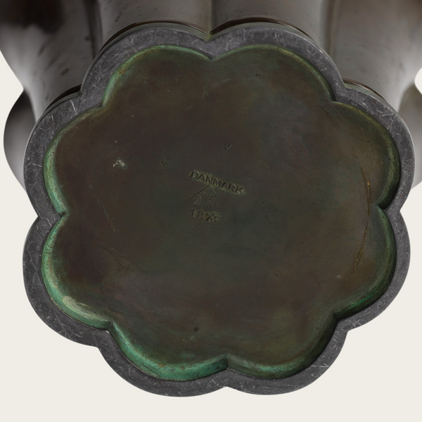 1940s Danish Just Andersen Patinated Bronze Vase