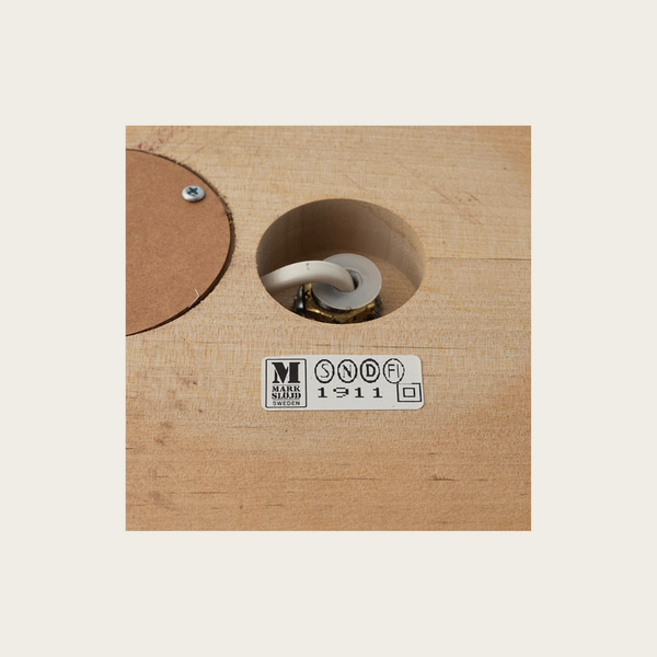 1960s Swedish Curved Beechwood Table Lamp by Markslöjd