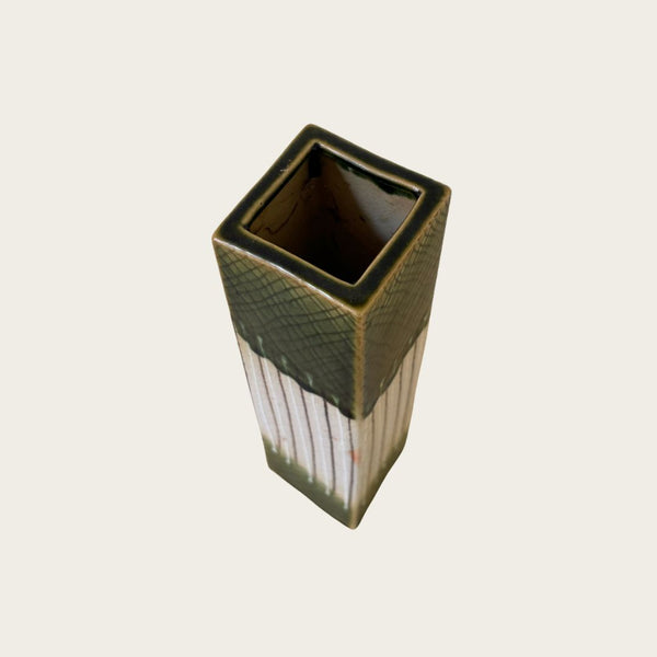 Modernist Japanese Rectangular Ceramic Vase