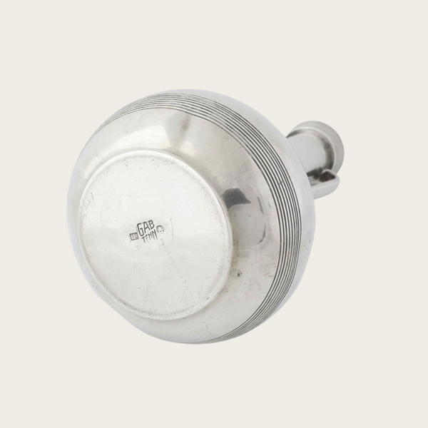 1930s GAB Sweden Polished Pewter Sculptural Vase