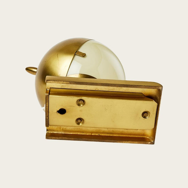 1930s German Brass & Milk Glass Table or Wall Lamp