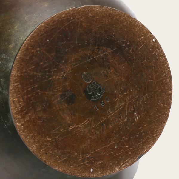 1930s Swedish Patinated Bronze Vase by GAB Brons, No 160