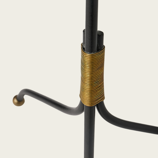 1950's Wrought Iron and Brass Table Mirror by Hans-Agne Jakobbson