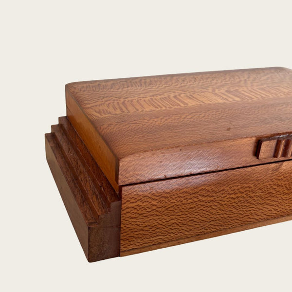 1930s French Solid Birdseye Maple Art Deco Box