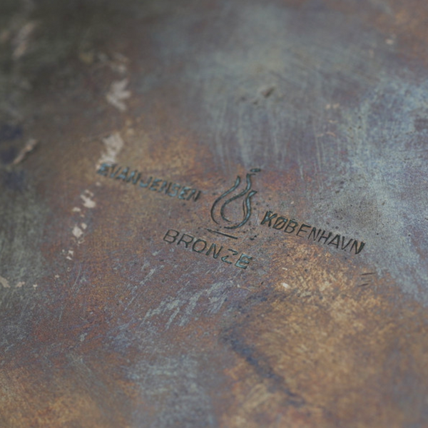 Solid Cast Bronze Footed Dish by Evan Jensen for Københaven
