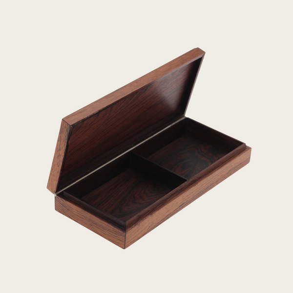 Hans Hansen Rosewood Box with Sterling Silver Inlay