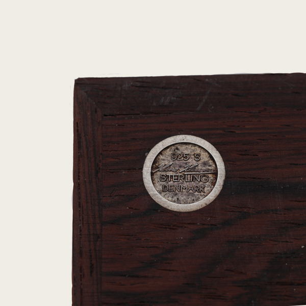 Hans Hansen Rosewood Box with Sterling Silver Inlay