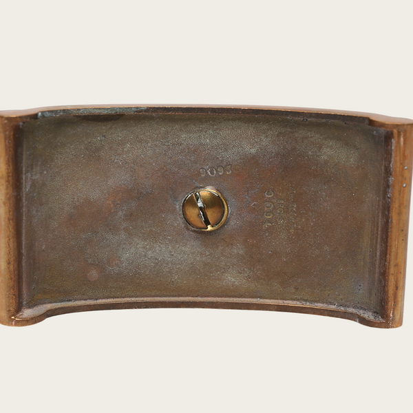 Pair of 1920s Swedish Sune Bäckström Model 9094 Art Deco Polished Bronze Candlesticks