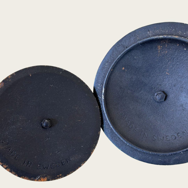 1800s Swedish Cast Iron Tobacco Jar