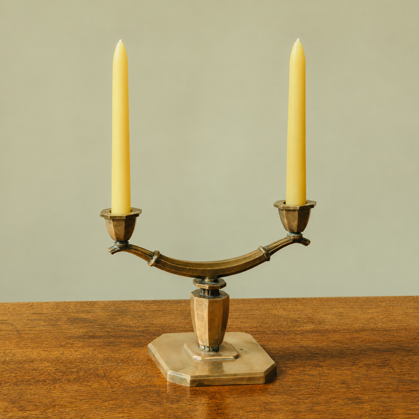 1930s Swedish Grace Bronze Candelabra by Sune Bäckström