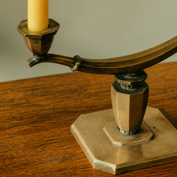 1930s Swedish Grace Bronze Candelabra by Sune Bäckström
