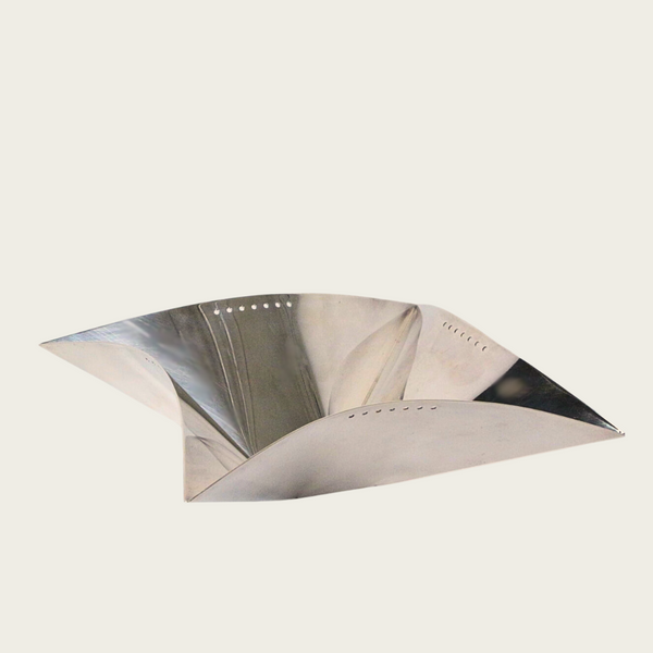 1970s Italian Silver Lino Sabatini Folded Origami Centerpiece Bowl