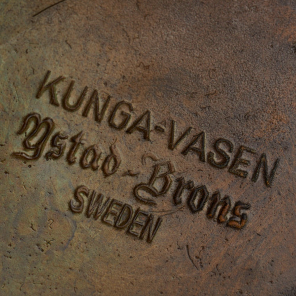 Bronze “Kunga Vasen” Swedish Grace Vase by Ystad Brons