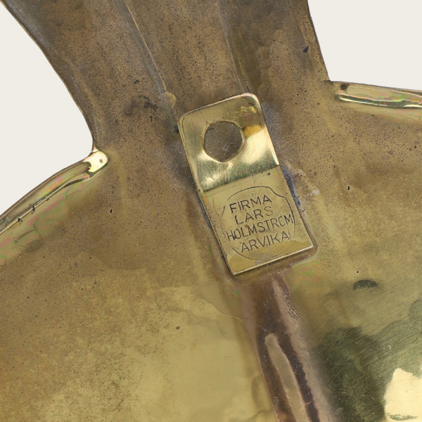 Pair of 1960s Brass Wall Candle Holders by Lars Holmstrom for Arvika