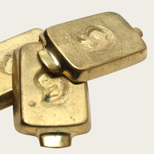 Brass Ashtray with Patinated Details and Fish Relief