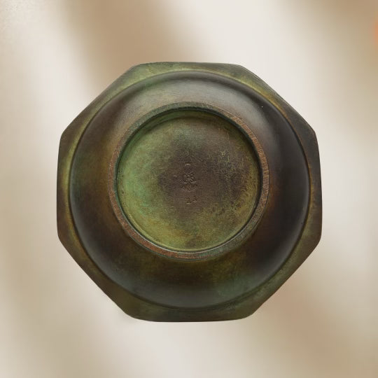 1930's Patinated Bronze Catchall Dish by Jacob Ängman for GAB Brons
