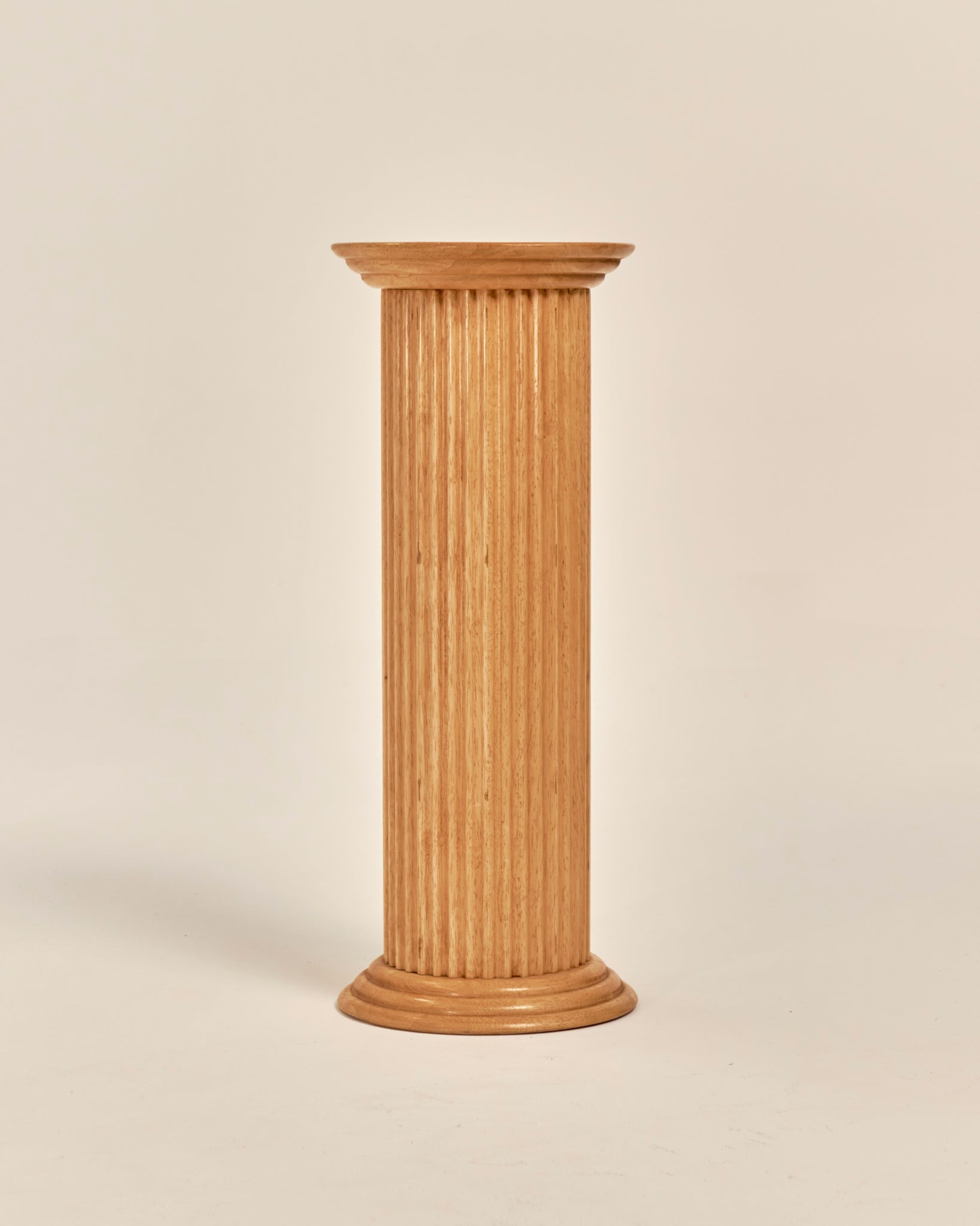 1950's French Solid Fluted Pine Pedestal