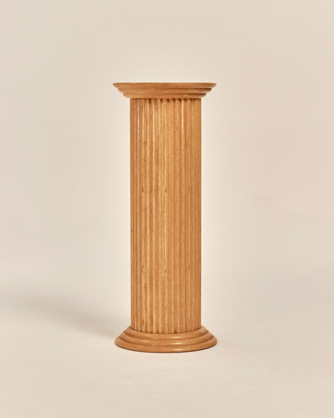 1950's French Solid Fluted Pine Pedestal