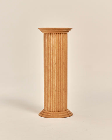 1950's French Solid Fluted Pine Pedestal
